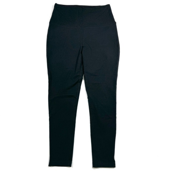 Lysse Cotton Blend Stretch Leggings Black Size Medium Crop - Picture 1 of 8